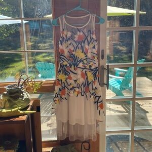 Eva Franco tulle floral dress-size 4